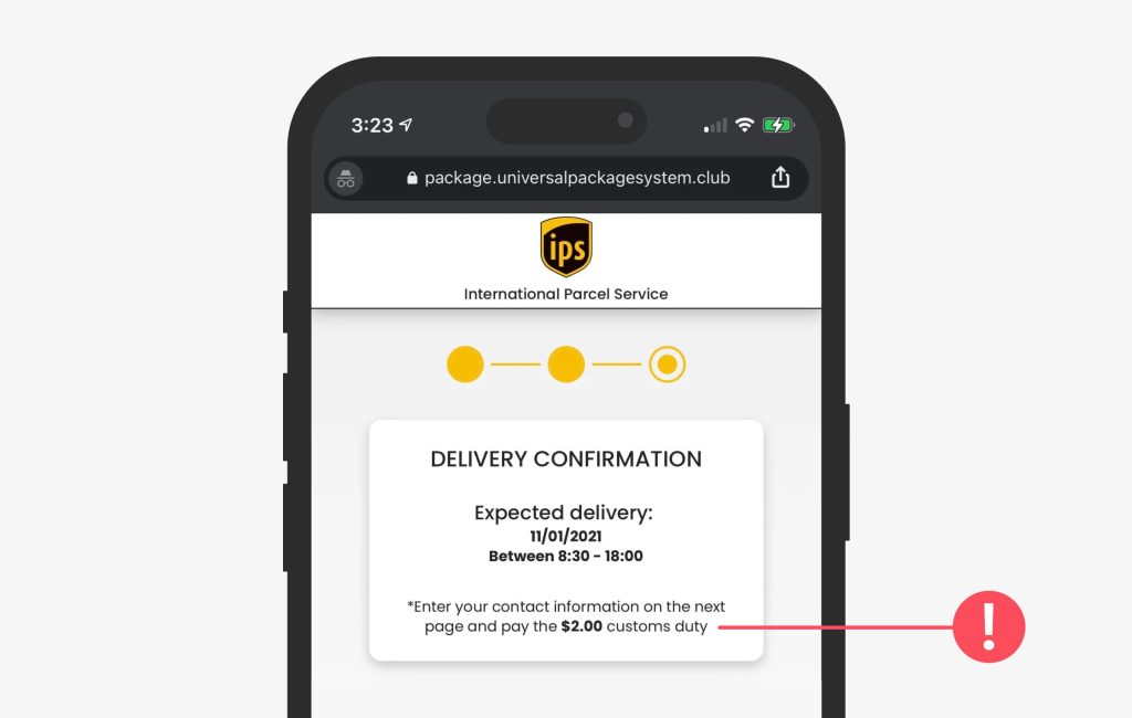 fake UPS invoice