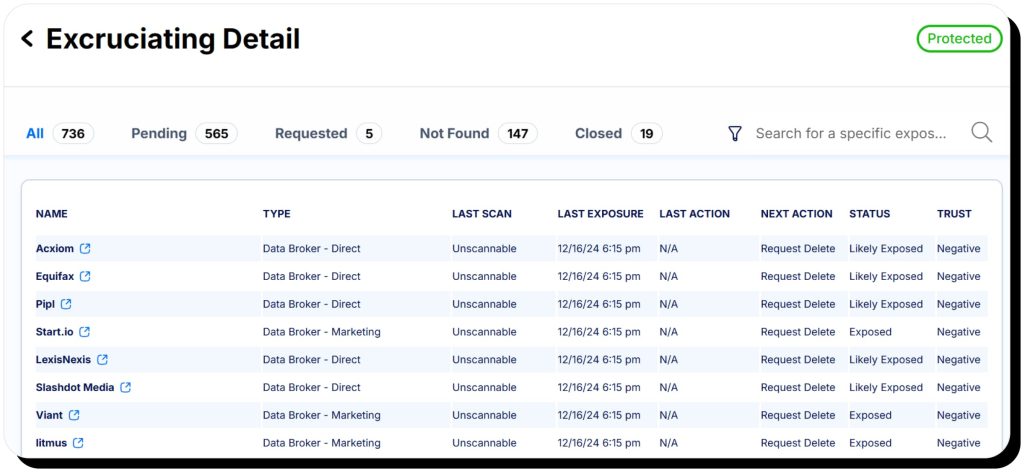 privacy bee review excruciating detail tab